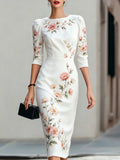 Vestido Camila – Vestido Midi Floral Elegante para Mujer.