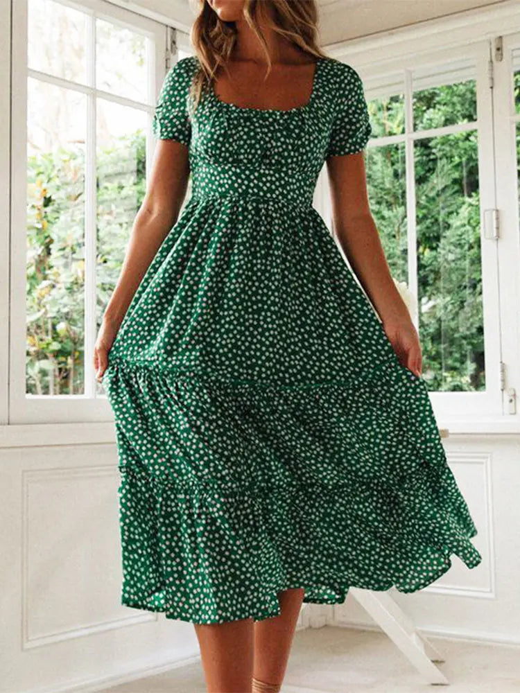 Vestido Camila – Vestido Vintage con Volantes para Mujer.