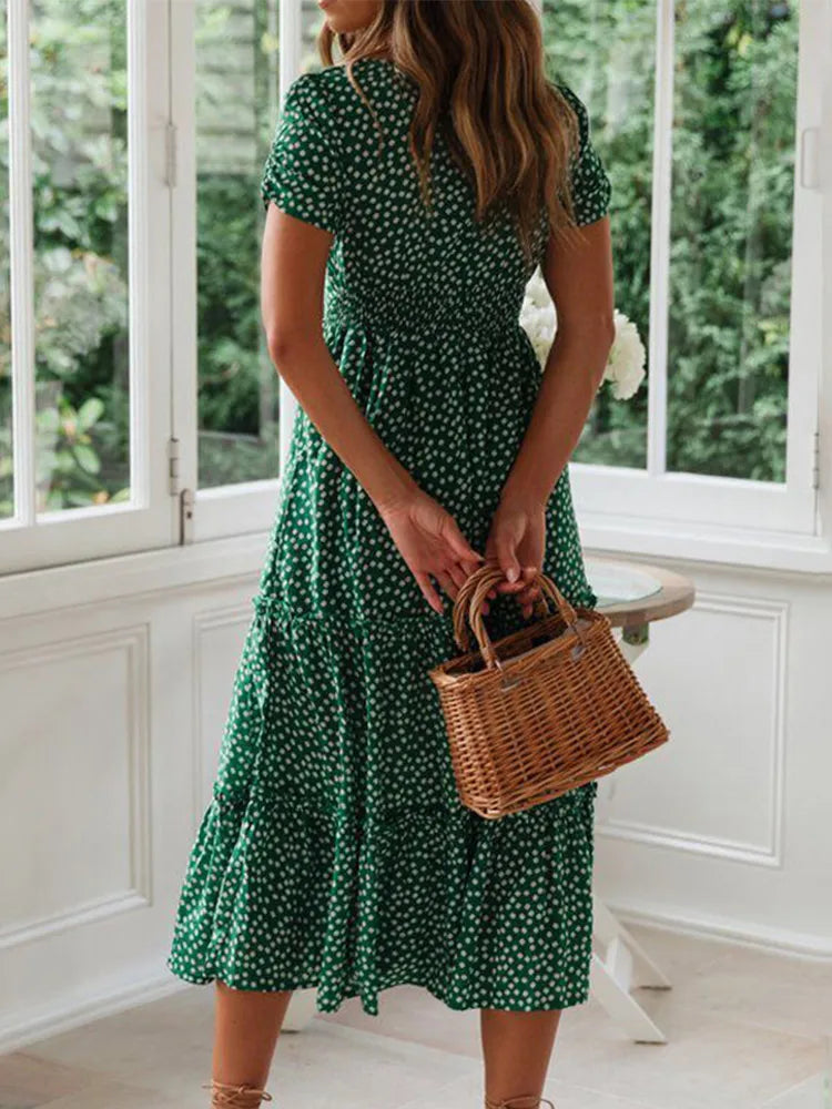 Vestido Camila – Vestido Vintage con Volantes para Mujer.