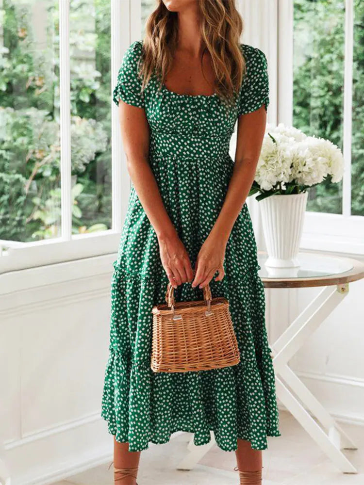 Vestido Camila – Vestido Vintage con Volantes para Mujer.