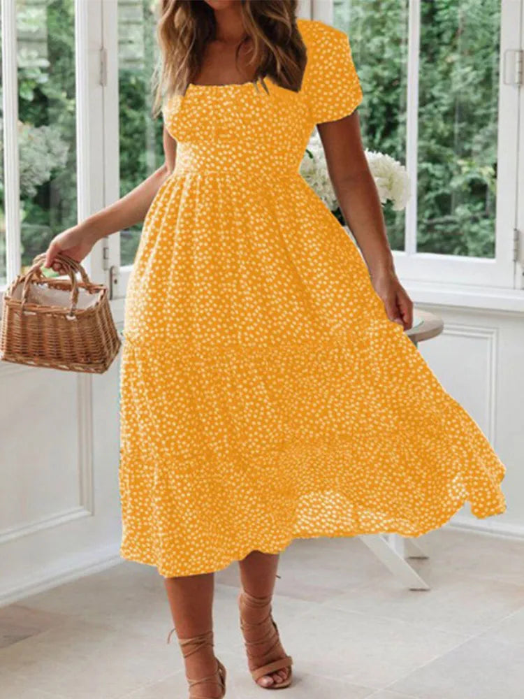 Vestido Camila – Vestido Vintage con Volantes para Mujer.