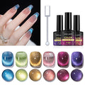 Kit Esmalte Gel Cat Eye 6 Colores – Efecto Magnético Holográfico + Imán