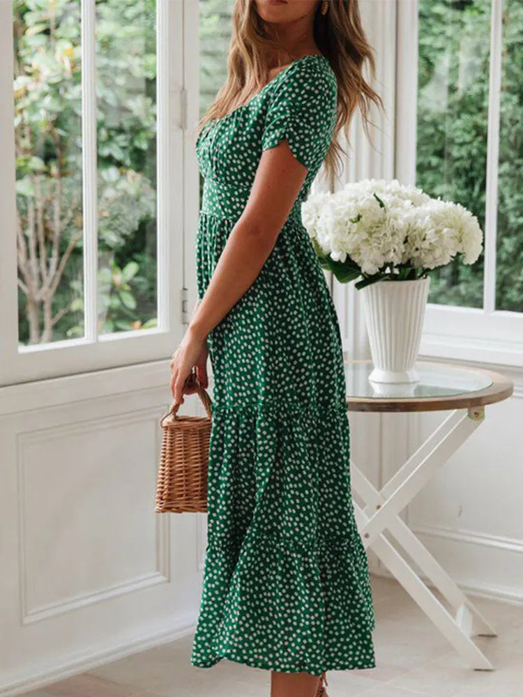Vestido Camila – Vestido Vintage con Volantes para Mujer.