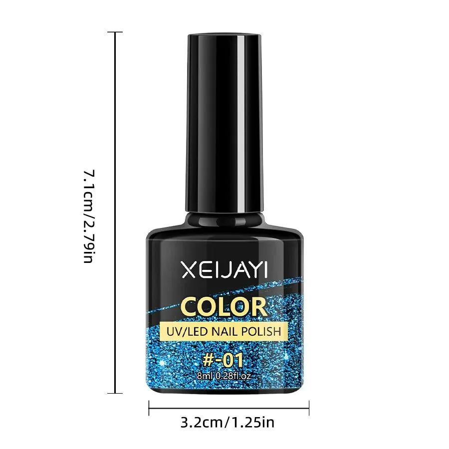 Kit Esmalte Gel Cat Eye 6 Colores – Efecto Magnético Holográfico + Imán