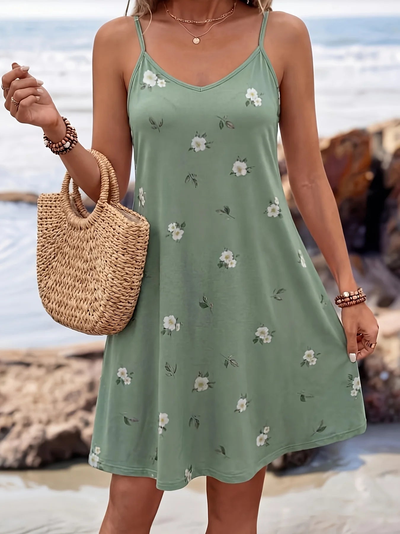 Vestido Camila – Vestido Maxi Floral sin Mangas para Mujer.